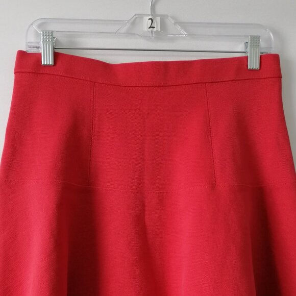 Madewell Womens Red Back Zip Flared Skater Short Skirts Size 6 - Picture 2 of 7